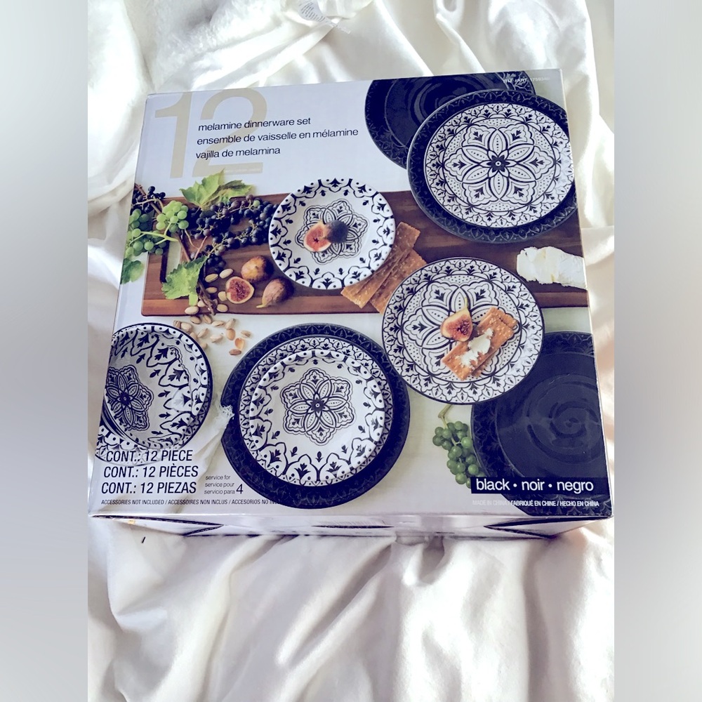 Melamine Dinner Plate set by Pandex x party holidays New In Box